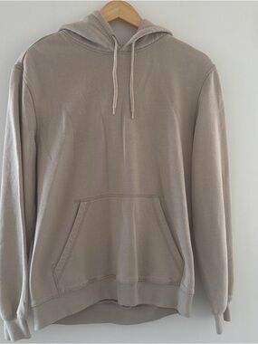 Divided Men's Light Taupe Hooded Pullover Sweatshirt